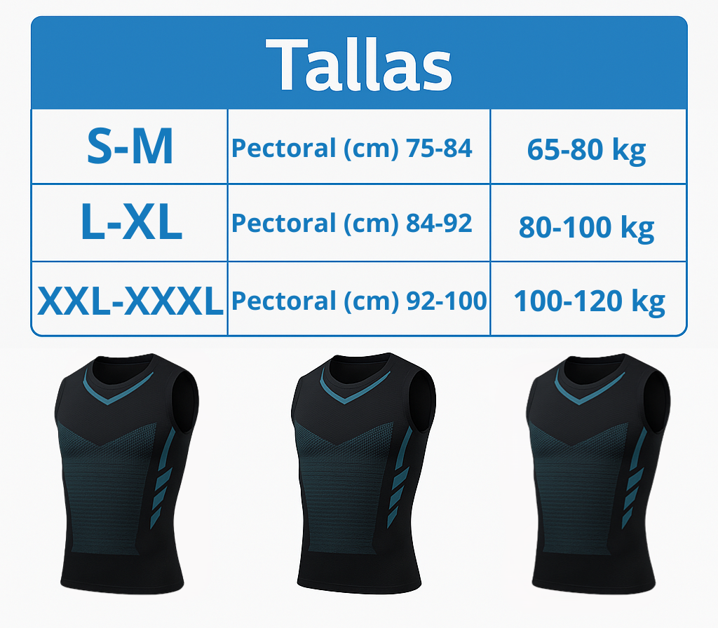 FiberPulse™ Camiseta Reductora – Tecnología Iónica e Infrarroja